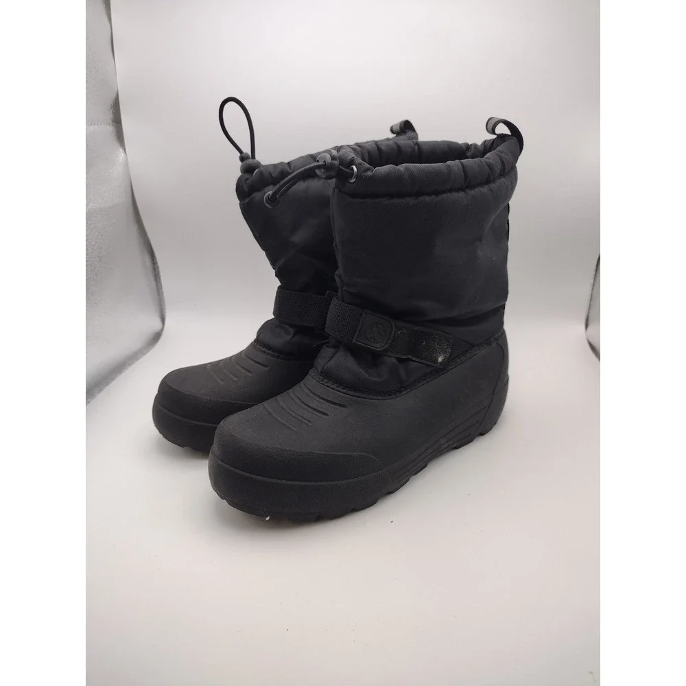 Northside Frosty Kids Black Winter Snow Boots 200g Thinsulate Size 5 Reflective